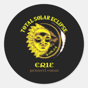 Adesivo 4.08.24 Eclipse Solar Total 2024 Erie Pensilvânia