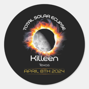Adesivo 4.08.24 Eclipse Solar Total 2024 Killeen Texas