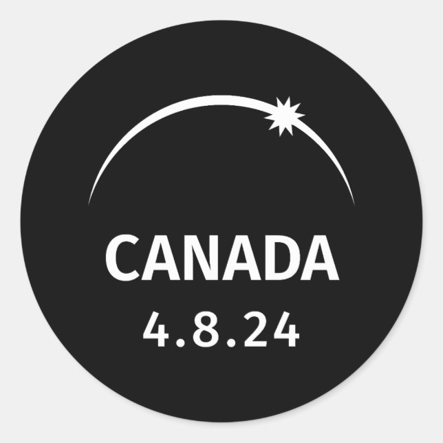 Adesivo 4.8.24 Eclipse solar Canadá (Frente)