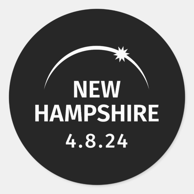 Adesivo 4.8.24 Eclipse Solar New Hampshire (Frente)