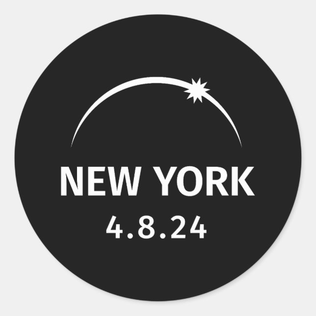 Adesivo 4.8.24 Eclipse Solar Nova Iorque (Frente)