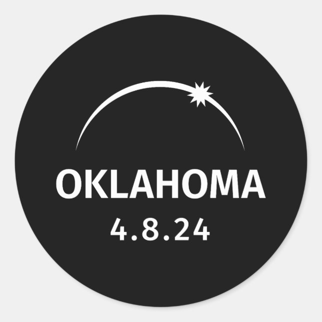 Adesivo 4.8.24 Eclipse Solar Oklahoma (Frente)