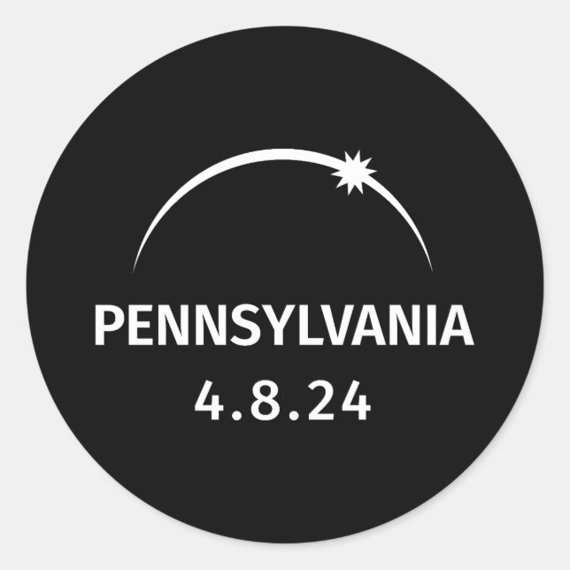 Adesivo 4.8.24 Solar Eclipse Pensilvânia (Frente)