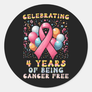 Adesivo 4 Anos De Cancer Da Mama Sem Cancer
