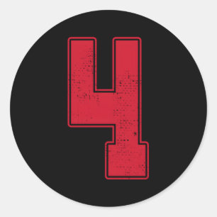 Adesivo 4 Contorno Número 4 Várias Equipes Desportivas De