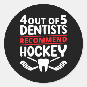 Adesivo 4 De 5 Dentistas Recomendam Hóquei no Gelo Engraça