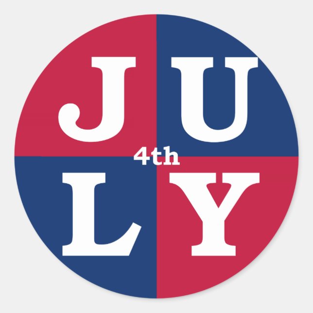 Adesivo 4 de julho (Frente)