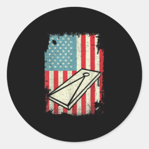 Adesivo 4 de julho American Flag Cornhole Love