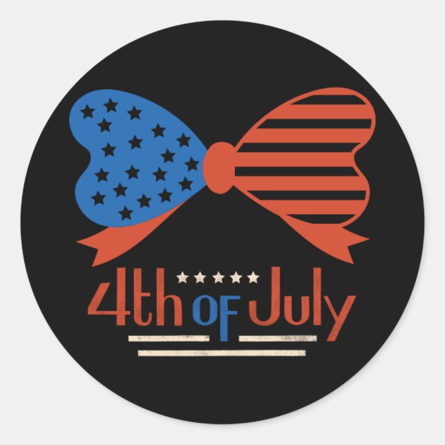 Adesivo "4 de julho" Arco Patriótico Personalizado (Frente)