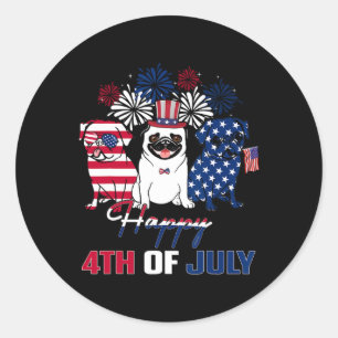 Adesivo 4 de julho Bandeira Americana Três Branco Vermelho