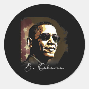 Adesivo 4 De Julho Barack Obama Presidente Retrato Patrio