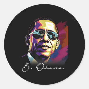 Adesivo 4 De Julho Barack Obama Presidente Retrato Patrio
