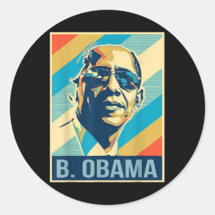 Adesivo 4 De Julho Barack Obama Presidente Retro Patriótic