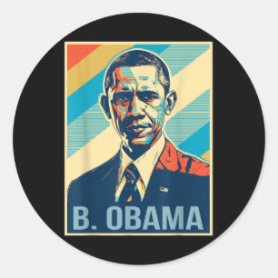 Adesivo 4 De Julho Barack Obama Presidente Retro Patriótic