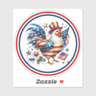 Adesivo 4 de julho Chicken Clipart-61531