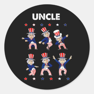 Adesivo 4 de julho dançando Tio Sam Boys Kids USA Patrio
