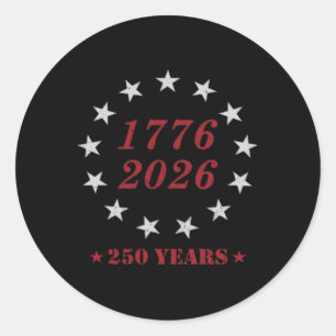 Adesivo 4 De Julho De 1776 2026 EUA 250 Anos Patriótico (f