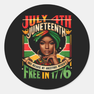 Adesivo 4 de julho de 1865 porque meus ancestrais eram