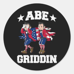 Adesivo 4 De Julho De Abraham Lincoln Griddy Abe Griddin