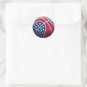 Adesivo 4 de julho de basquetebol