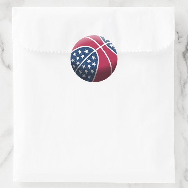Adesivo 4 de julho de basquetebol (Bolsa)