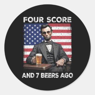 Adesivo 4 De Julho De Cerveja Bebendo Patriot Quatro Pontu