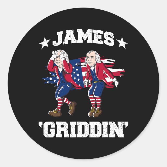 Adesivo 4 De Julho De James Madison Griddy James Griddin (Frente)