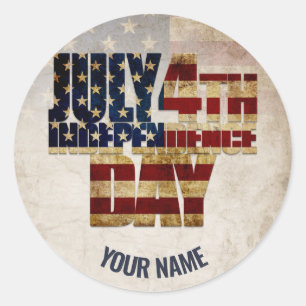 Adesivo 4 de julho Dia de Independência V1.0 Palavra redo