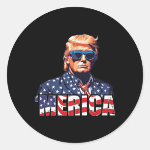 Adesivo 4 De Julho Dos Eua Bandeira Americana Trump Vintag