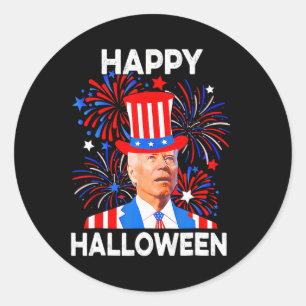 Adesivo 4 De Julho Feliz Halloween Biden Confuso Engraçado