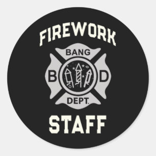 Adesivo 4 De Julho, Funcionarios De Fogo Boom Squad Safety