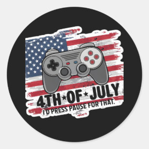 ADESIVO 4 DE JULHO GAMER STICKERS