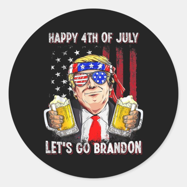 Adesivo 4 De Julho Go Beer Brandon Trump Beer Ameri (Frente)