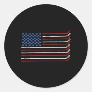 Adesivo 4 de julho Hockey Hockey American Flag USA Patrio