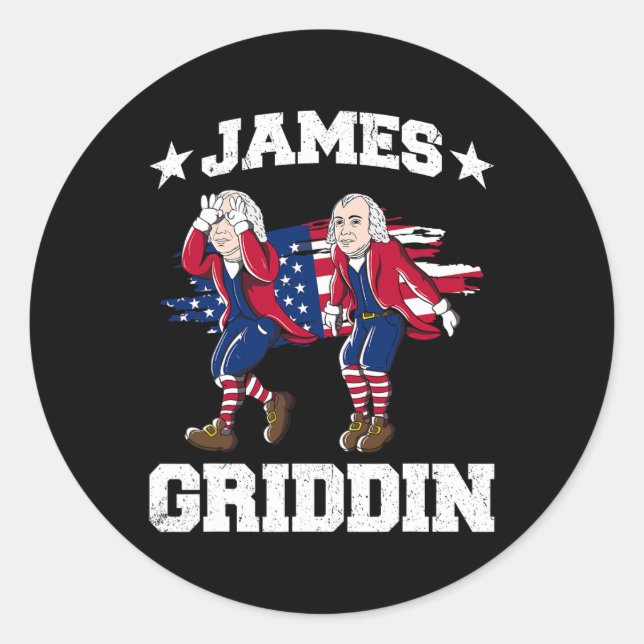 Adesivo 4 De Julho James Madison Griddy James Griddin 1 (Frente)