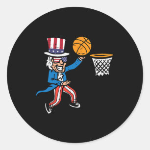 Adesivo 4 de julho, jogador de basquetebol Tio Sam America
