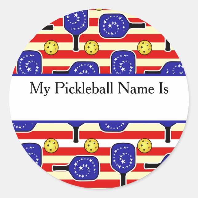 Adesivo 4 de julho Liga das Escadarias de Pickleball Meu n (Frente)
