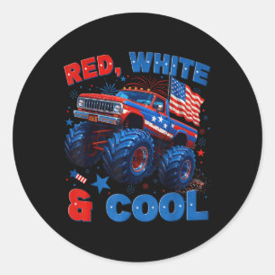 Adesivo 4 De Julho, Red White E Legal Fogo De Caminhão Mon