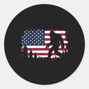 Adesivo 4 De Julho Sasquatch Usa American Flag Bo