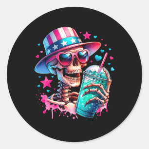Adesivo 4 De Julho Skeleton Retro Trendy Mãe Skull Mama L