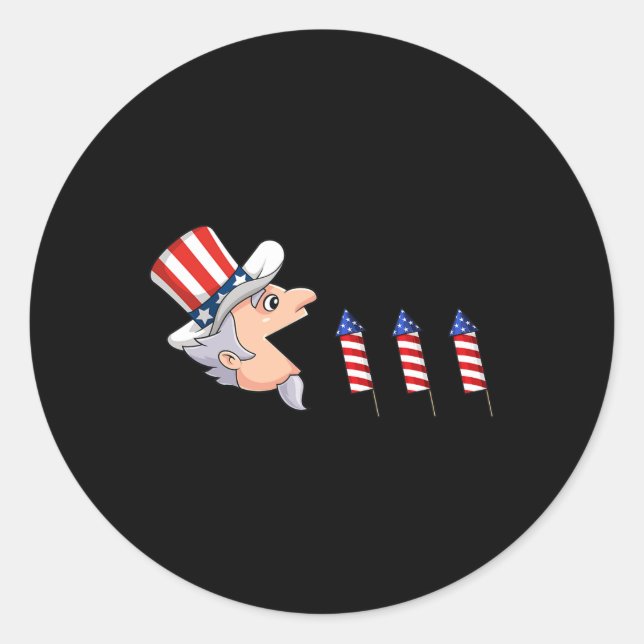 Adesivo 4 De Julho Tio Sam American Fireworks (Frente)