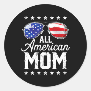 Adesivo 4 De Julho, Toda A Família Americana Mamãe Sungles