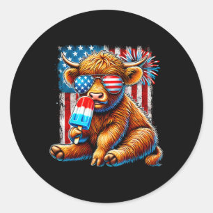 Adesivo 4 De Julho Vaca Fogos De Fogo Usa Americano 1