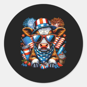 Adesivo 4 De Julho Vaca Herdeira Patriótica
