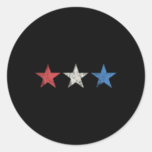 Adesivo 4 de julho Vermelho White Blue Stars Cute Usa Patr