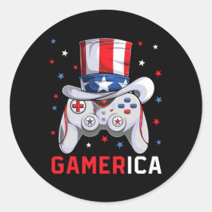Adesivo 4 de julho Vídeo Jogo American Flag Tio Sam Gam