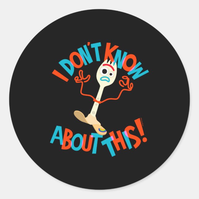 Adesivo 4 Forky Eu Não Sei Disso  (Frente)