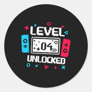 Adesivo 4 Jogador Desbloqueado - 4º Aniversário - Jogo de