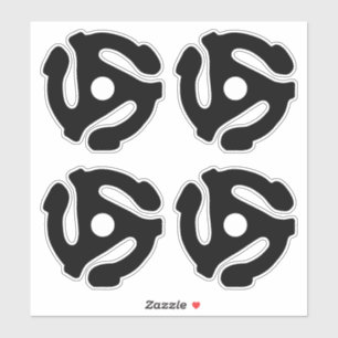 Adesivo 4 LEGAL espaçador preto-e-retrô 45 DJ