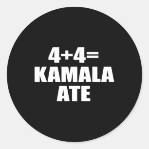 Adesivo 4 Mais 4 Iguais A Kamala Ate Vote Kamala Engraçado